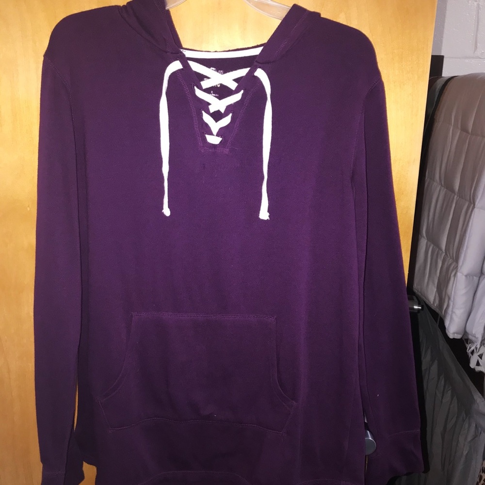 Size large purple tunic